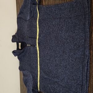 Woolrich Quarter Zip Up Fleece Sweater Sweatshirt Pullover Shirt Large Blue Mens